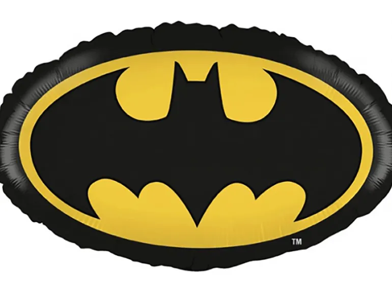 Party Factory Folienballon Batman Oval Ø 45 cm Logo Motiv 3