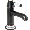 PaulGurkes Schwarze Retro Waschtischarmatur Einhandmischer Bordüre Nostalgie Wasserhahn