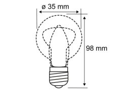 Paulmann LED-Kerze Filament Plug & Shine 24 V 2 W 3000 K Dimmbar Klar