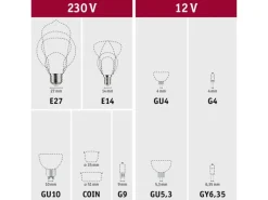 Paulmann LED-Kerze Filament Plug & Shine 24 V 2 W 1900 K Dimmbar Gold