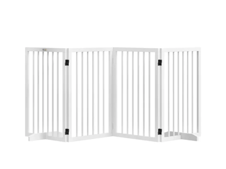 PawHut Absperrgitter 4-Teilig 206 x 76 cm Faltbar mit 2 Stützfüßen