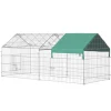 PawHut Freigehege Laufgitter mit Abdeckung 220 x 103 x 103 cm