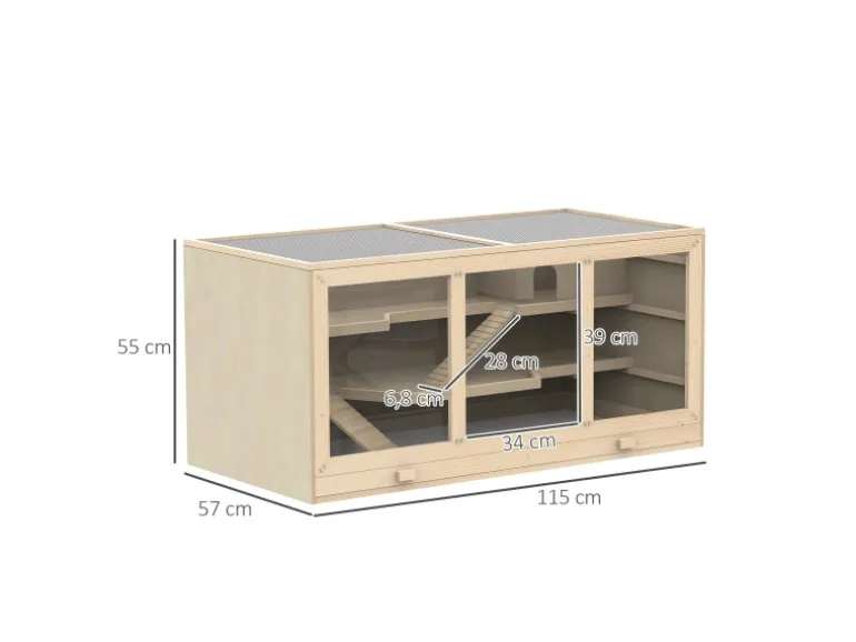 PawHut Hamsterkäfig mit Treppen