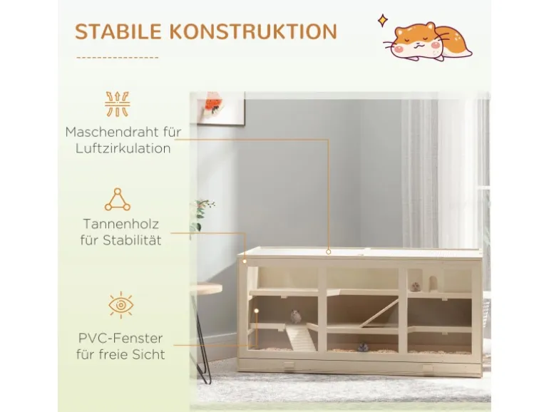 PawHut Hamsterkäfig mit Treppen