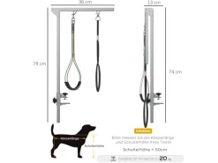 PawHut Haustier Fellpflege mit Klemme Haunch-Halter