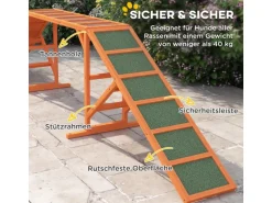 PawHut Hunde Agility Steg Tannenholz Orange 325L x 55B x 69H cm