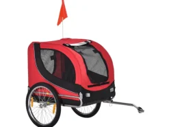 PawHut Hundeanhänger Hunde Fahrrad Anhänger