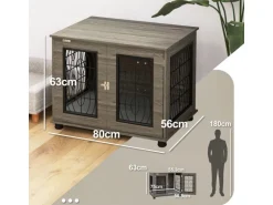 PawHut Hundebox mit Kissen 80 x 56 x 63cm