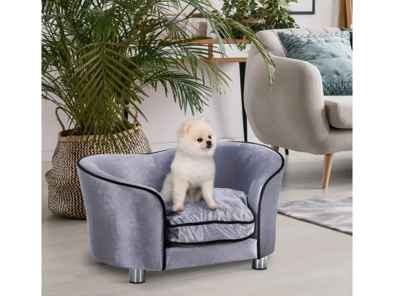 PawHut Hundesofa mit Kissen 69 x 49 x 38 cm