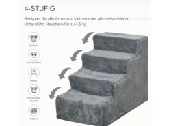 PawHut Hundetreppe 4 Stufig