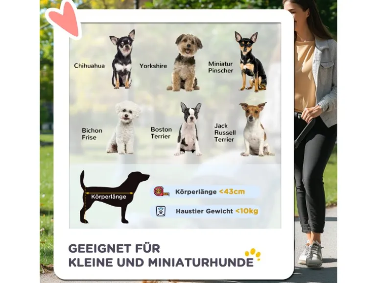 PawHut Hundewagen Stahl Oxford-Gewebe Braun 76,5L x 52B x 95H cm