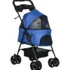 PawHut Hundewagen mit Klappfunktion Becherhalter