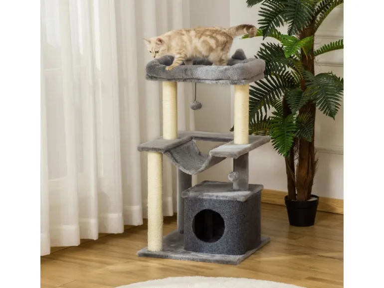 PawHut Katzenbaum 90 cm mit Hängematte