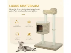 PawHut Katzenbaum Kuschelige Aussichtsplattformen 61x41x96 cm