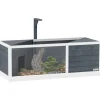 PawHut Schildkrötenhaus Tannenholz Pmma Grau 120L x 50B x 40H cm