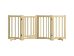 PawHut Schutzgitter Kiefernholz Naturholz 204L x 36B x 75H cm