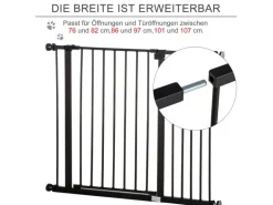 PawHut Türschutzgitter Klemmbefestigung 76-107 x 76 cm