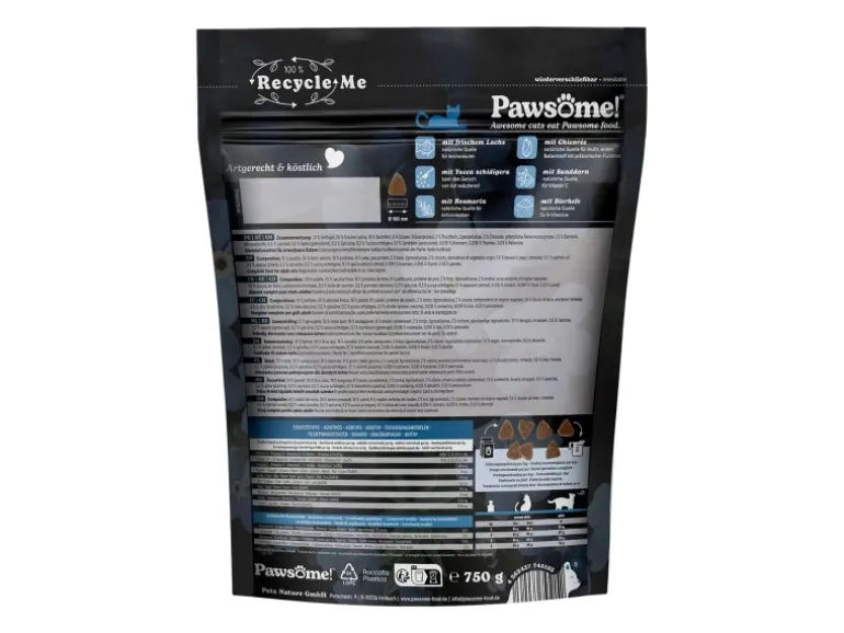 Pawsome Katzen-Nassfutter Fresh & Dry Adult Lachs 750 g