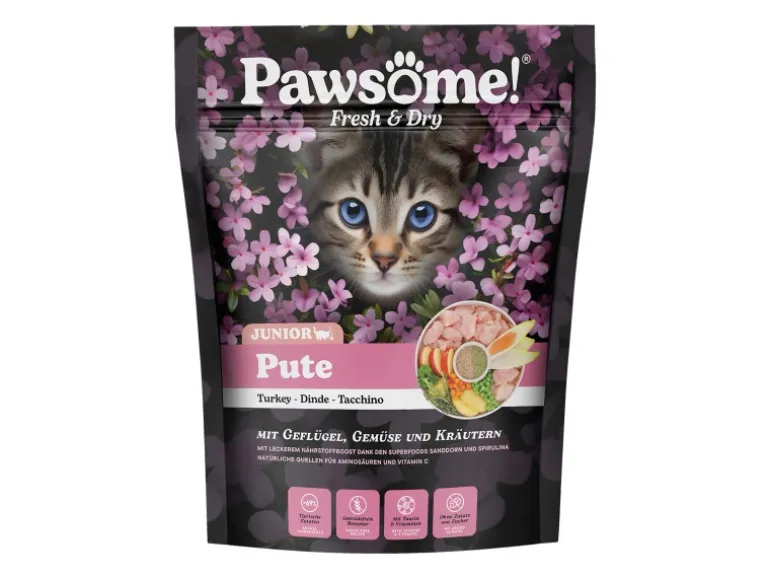 Pawsome Katzen-Nassfutter Fresh & Dry Junior Pute 750 g