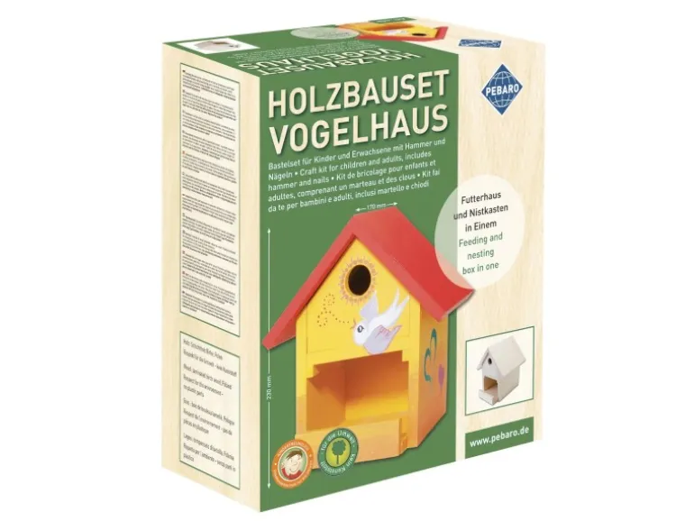 Pebaro Holzbausatz Vogelhaus