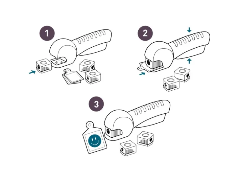 Pebaro Prägestempel-Set Papier Prägezange