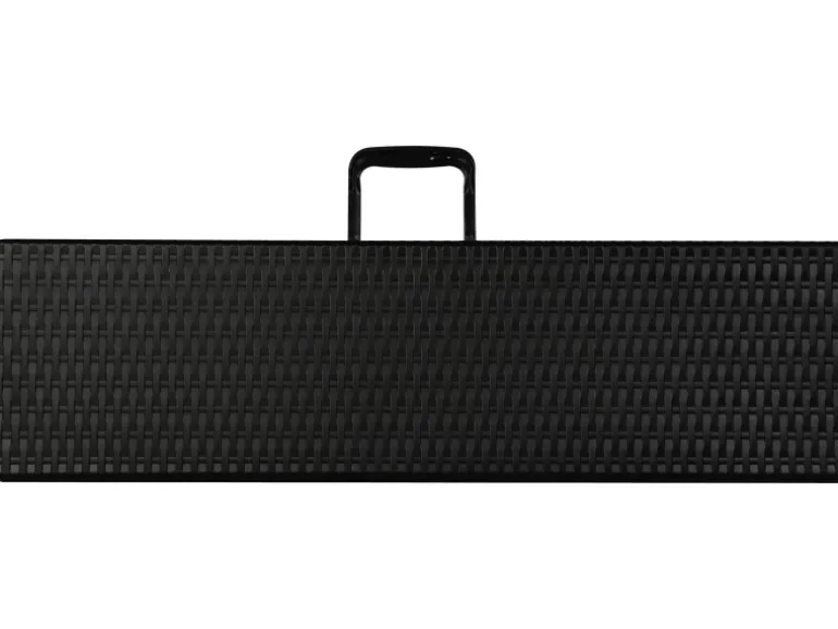 Perel Klappbank Polyrattan-Optik Schwarz