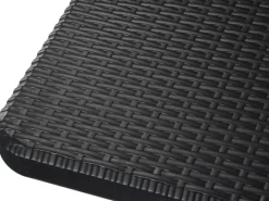 Perel Klappstuhl Polyrattan-Optik Schwarz