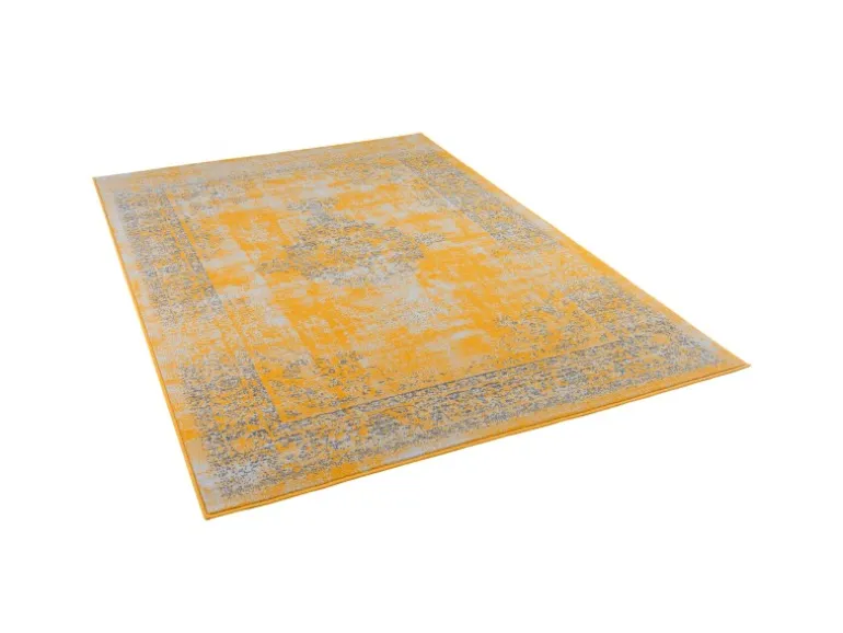 Pergamon Designer Teppich Passion Vintage Bordüre Safran Gelb 140x200cm