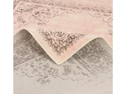 Pergamon Designer Teppich Passion Vintage Bordüre Rosa Beige 140x200cm