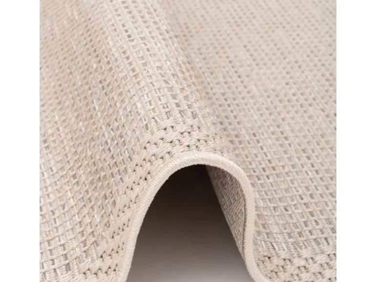 Pergamon In & Outdoor Teppich Flachgewebe Ottawa Bordüre Beige 120x170cm