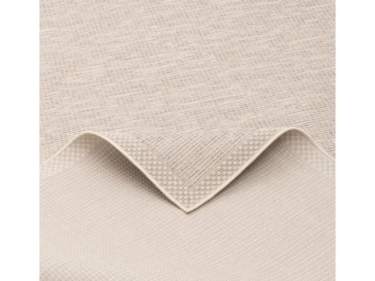 Pergamon In & Outdoor Teppich Flachgewebe Ottawa Bordüre Beige 120x170cm