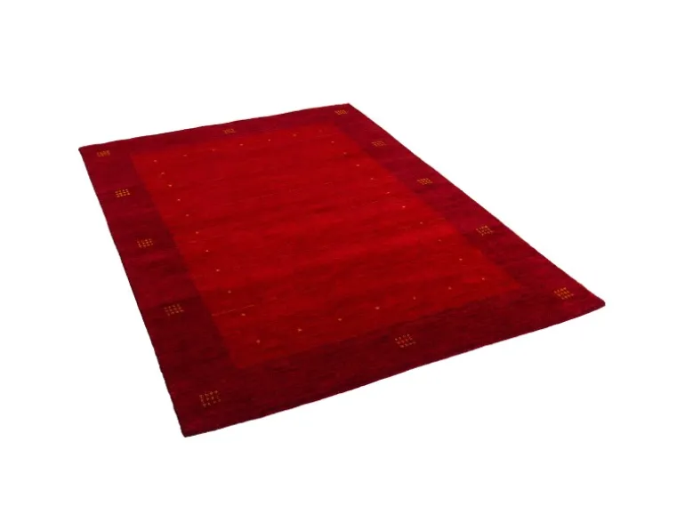 Pergamon Natur Teppich Indo Gabbeh Indira Bordüre Rot 90x160cm