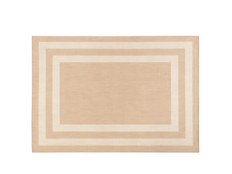 Peyer Syntex Teppich Terrace Bordüre Pflegeleicht Farbe Beige 120 x 170 cm