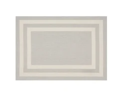 Peyer Syntex Teppich Terrace Bordüre Pflegeleicht Farbe Grau 160 x 230 cm