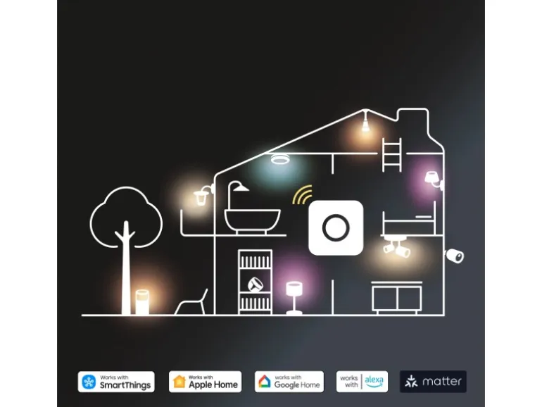 Philips Hue LED-Wallwasher Play CCT 15,7 cm x 9,1 cm Doppelpack Schwarz