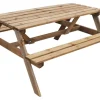Picknick-Gartentisch Holz Braun 71,2 cm x 130,5 cm x 148 cm