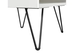 Posseik Sideboard Industrial M 6 Schubladen 120 cm Weiß Hochglanz