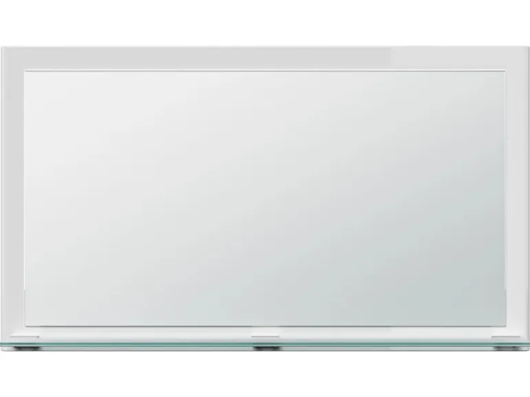 Posseik Spiegel Elite Glasablage farbig eingerahmt 104 cm x 60 cm Weiß Hochglanz