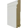 Praktikus Sockelleiste White & Black Stil Weiß 240 cm x 12 cm x 1,8 cm