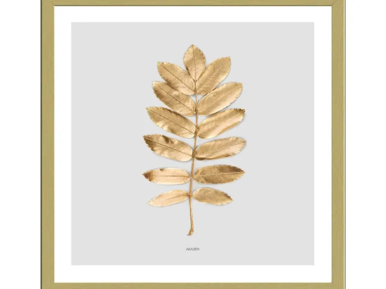 Pro Art Bild Framed Art Golden Leaf II 30 cm x 30 cm