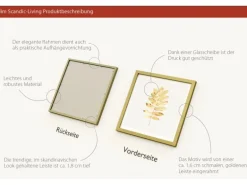 Pro Art Bild Framed Art Golden Leaf II 30 cm x 30 cm