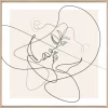 Pro Art Bild Framed Art Line Art Faces VI 50 cm x 50 cm