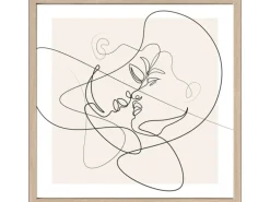 Pro Art Bild Framed Art Line Art Faces VI 50 cm x 50 cm