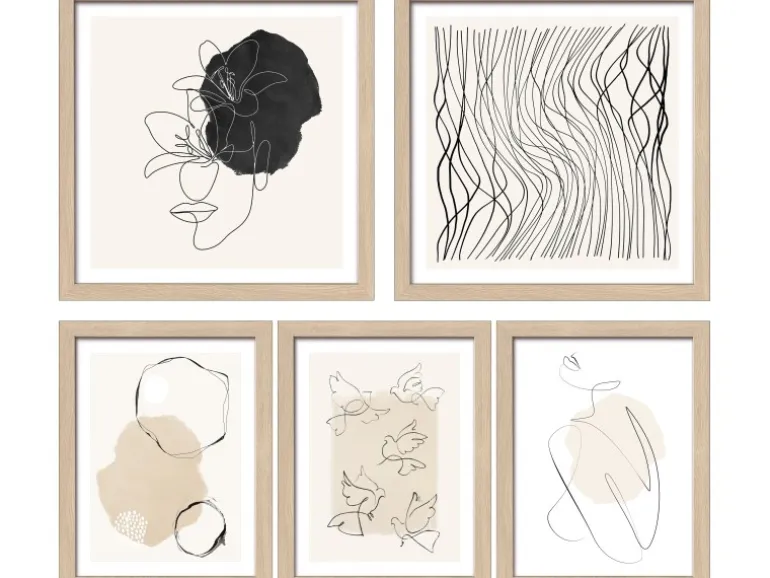 Pro Art Bilder Framed Art Lines And Shapes XII 2x 28 x 28 cm, 3x 19 x 24 cm