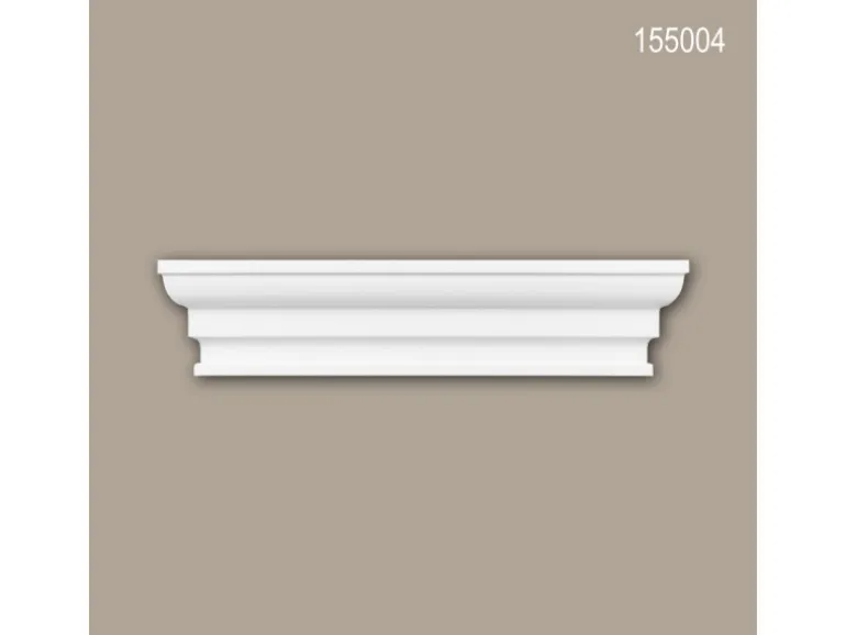 PROFHOME 155004 Byblos Regalfront Zierelement Stuckdekor, 23,1 cm x 5,0 cm x 4,3 cm Weiß