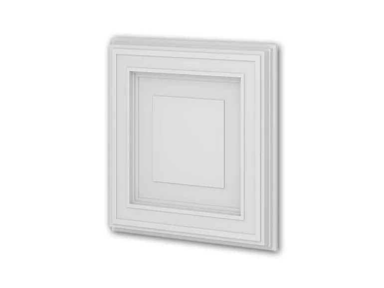 PROFHOME 159820 3D Wandpaneel Wandvertäfelung Deckenplatte 0,25 m2 50 cm x 4,2 cm x 50 cm Weiß