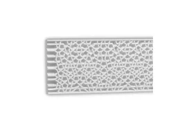 PROFHOME 151518 3D Wandpaneel Wandvertäfelung Deckenplatte Stuckleiste 2,04 m 204 cm x 3,3 cm x 25,9 cm Weiß