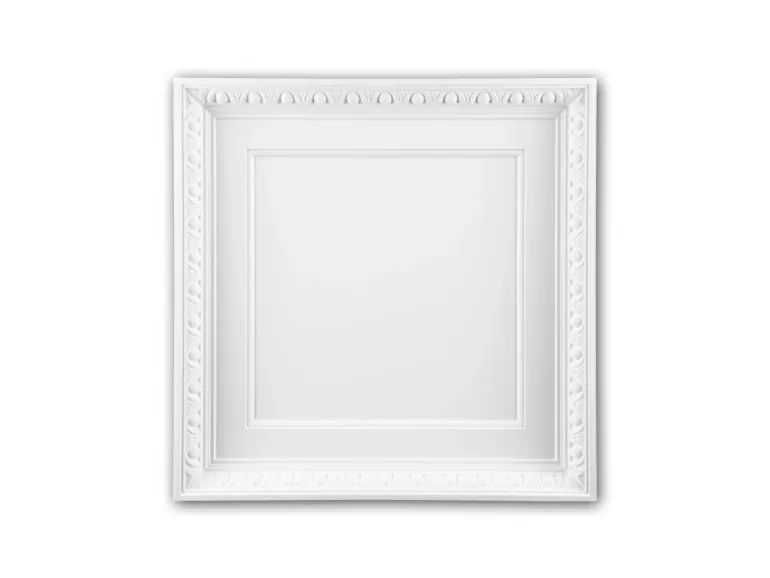 PROFHOME 157001 Deckenplatte Deckenelement Wandpaneel Stuckdekor, 60,0 cm x 60,0 cm x 6,9 cm Weiß