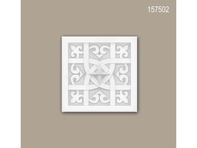 PROFHOME 157502 Deckenplatte Wandvertäfelung Deckenelement 14,7 x 14,7 cm 14,7 cm x 14,7 cm x 3,3 cm Weiß