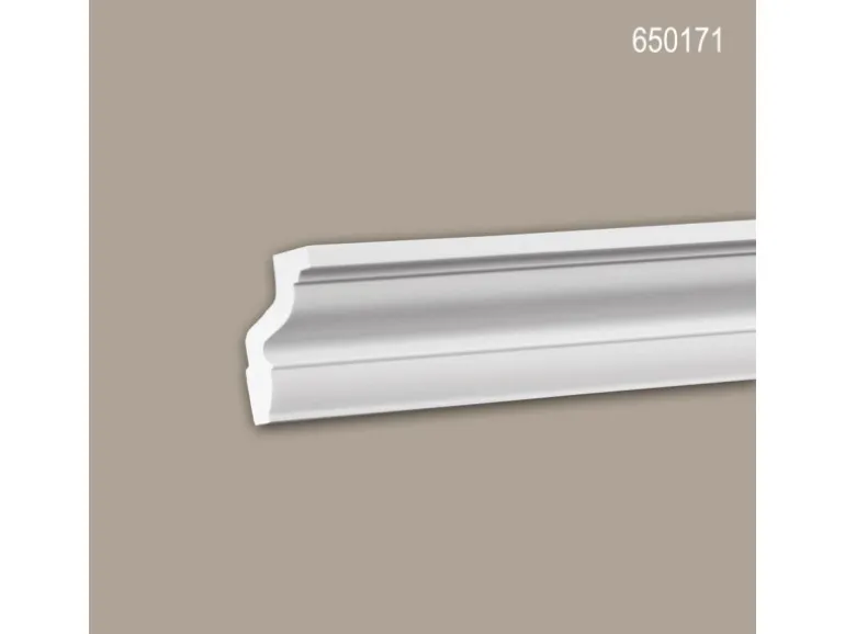 PROFHOME 650171 Eckleiste Deckenleiste Zierleiste Stuckleiste 2 m 200 cm x 3 cm x 4,5 cm Weiß